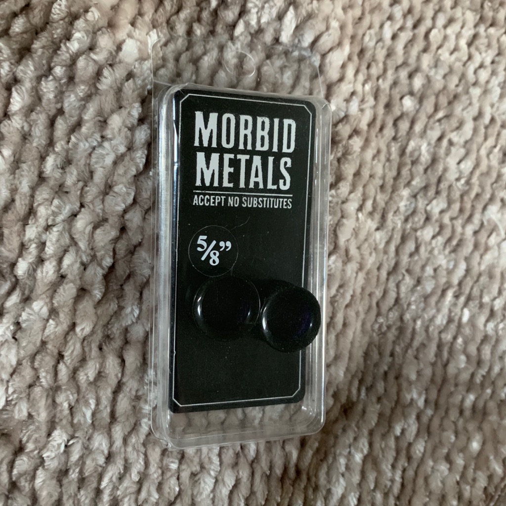 5/8 Black Morbid Metals Plugs